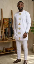 Men's White Kaftan Senator Wear - 1