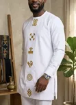 Men's White Kaftan Senator Wear - 2