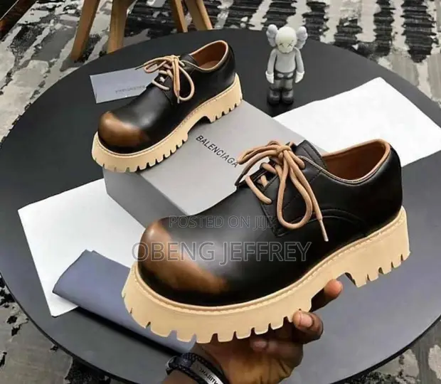 Original Balenciaga Chunky Lace-Up Brown Shoes - 1