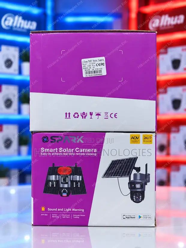 SPARK JA-S13B-4G Smart Solar Triple Lens CCTV Camera - 1
