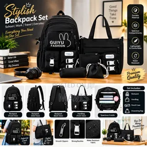 4-in-1 School Bag Set with Tote and Pencil Case