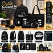 4-in-1 School Bag Set with Tote and Pencil Case - 1