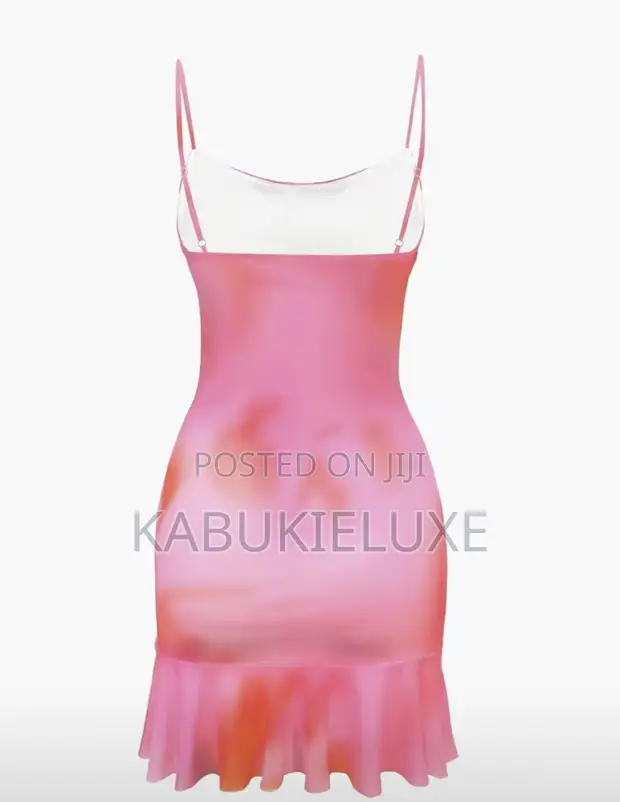 Pink Ruched Bodycon Mini Dress - 1