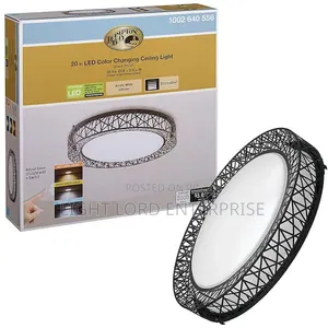 1002/ Easy Installation 3-Color LED Ceiling Light with Remote