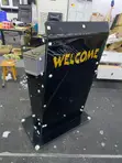 Modern Black Glass Pulpit - "WELCOME" Lectern - 1
