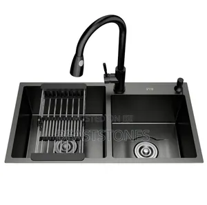 Luxury Double Bowl Black Stainless Steel Sink