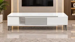 Modern White TV Stand