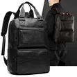 Luxury PU Leather Business Backpack for Men - Black - 1