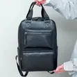 Luxury PU Leather Business Backpack for Men - Black - 3