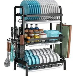 Black 3-Tier Kitchen Dish Drying Rack