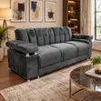 Brand New Ash Fabric 3-in-1 Sofa - 1