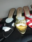 Zara Classic Multicolor Suede & Faux Leather Heels - 2