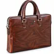 Genuine Men's Leather Laptop Bag - Mont Blanc - 1