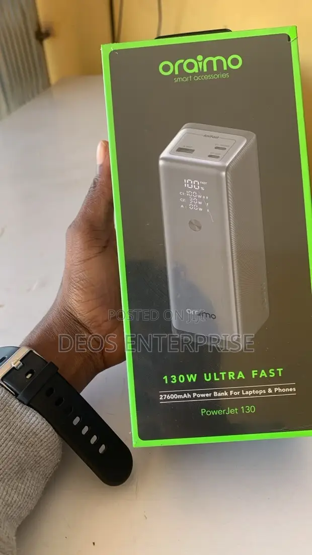 Oraimo 27600mAh Laptop Power Bank - 130W Max Output - 1