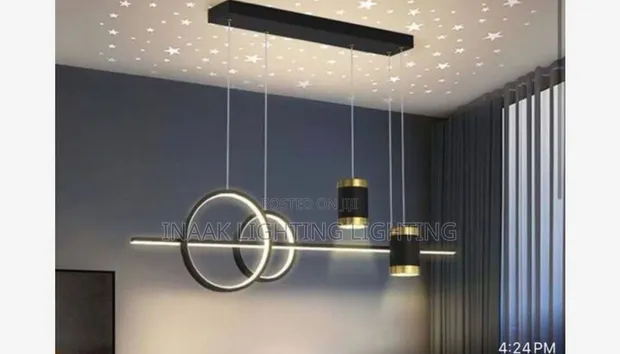 Nordic 2 Ring Linear Pendant Light - 1