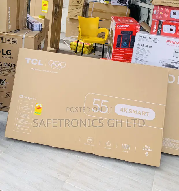 TCL 55" UHD 4K Smart Android LED TV - 1