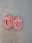 Handmade Crocheted Children's Outfit - Pink, 6M - 4