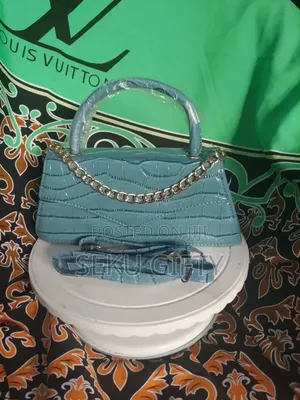 Quality and Affordable Blue Faux Leather Handbag