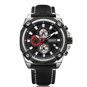 Megir 2054 Men's Quartz Watch - Silver Dial