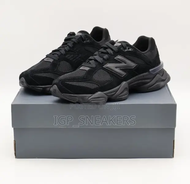 New Balance 9060 Triple Black Sneakers - 1