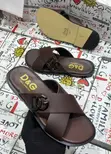 Dolce & Gabbana Coffee Men's Slippers - 3