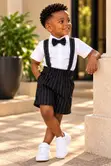 Little Gentleman Pinstripe Set (4-5 Years) - 2