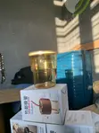 450ml Slub Glass Bottle/Cup with Leather Sleeve - 4