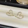 Niche Love Stud Design Earrings - 1