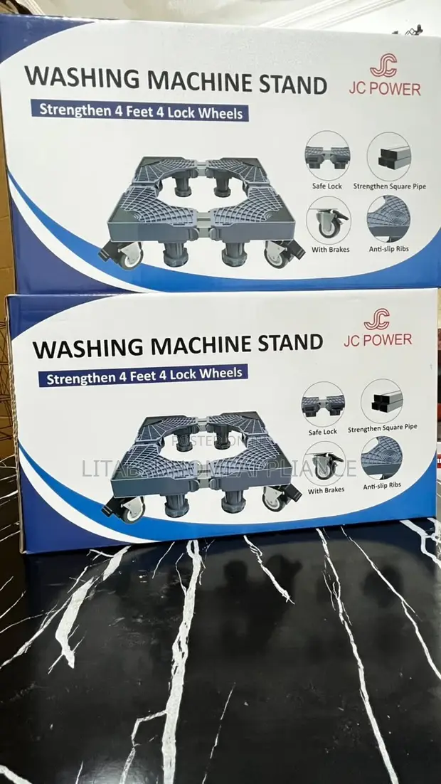 Washing Machine Stand with Rollers - 1