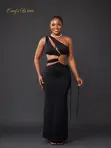 Classic Long Wrap Dress for Ladies - 1