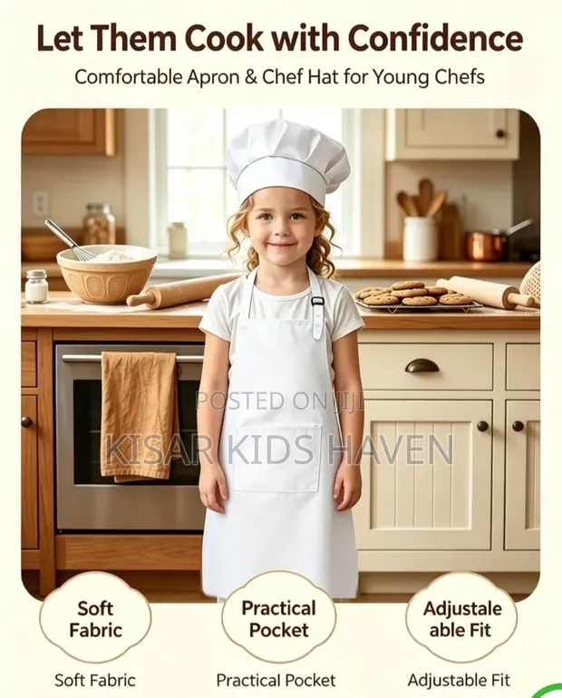 Little Chef Costume - White Apron (4-7 Years) - 1