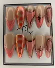 Handmade Pink Chrome Press-on Nails - 4