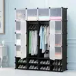 16 Cube Plastic Wardrobe - Black - 1