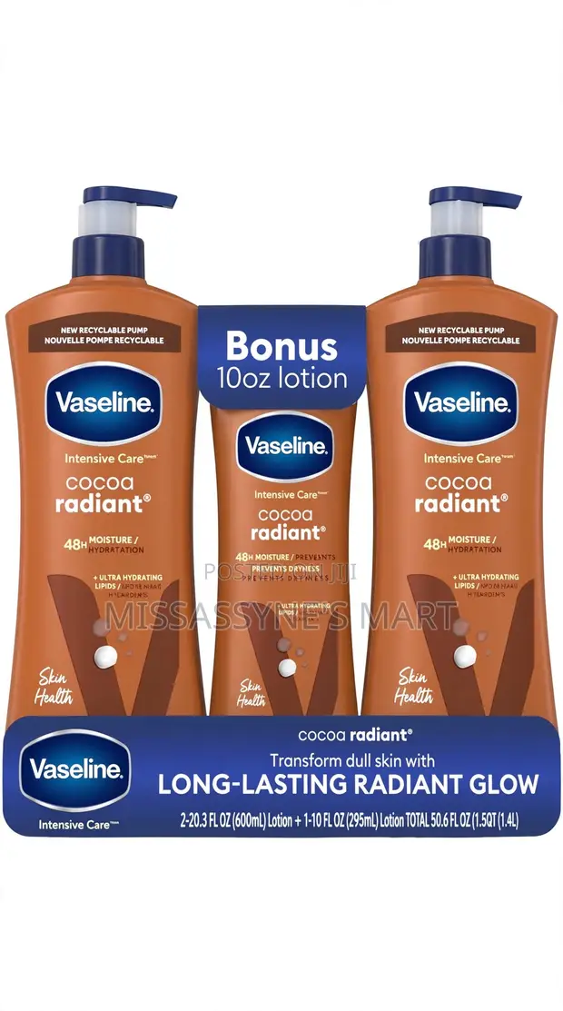 Vaseline Cocoa Radiant Body Lotion 3-Pack - 1