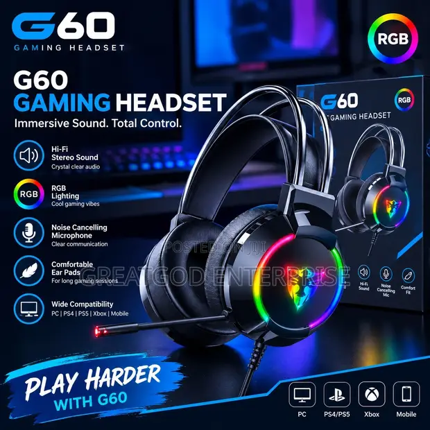 G60 RGB Gaming Headset - 1