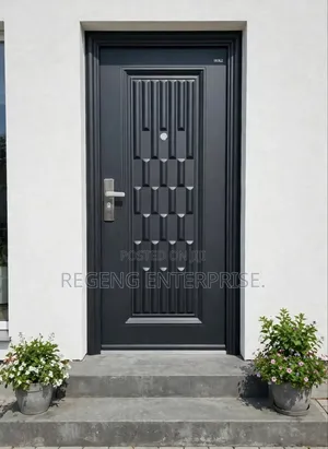 Solid Galvanized Security Door - Brand New