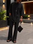 Modern Black Kaftan Set - 2