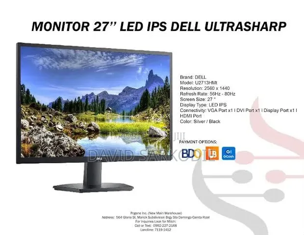 Dell U2713HMT UltraSharp 27" QHD Monitor - 1