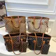 Ladies Tote Bag - Black Faux Leather - 1