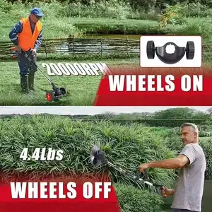 2-Battery Cordless Grass Cutter | Lawn Mower