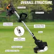 2-Battery Cordless Grass Cutter | Lawn Mower - 2