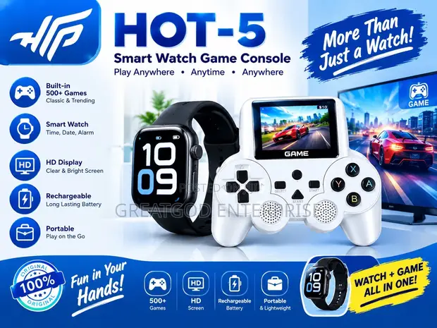 HOT-5 Smart Watch Game Console - 1