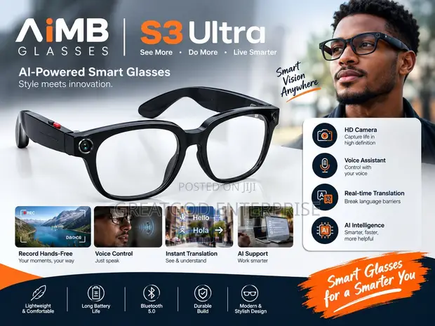 AIMB S3 Ultra AI Smart Glasses - 1
