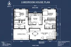 Two Bedroom House Plan - Residential Building Design