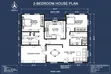 Two Bedroom House Plan - Residential Building Design - 1