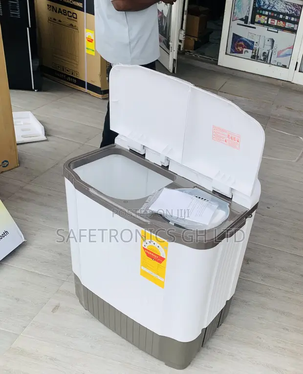 Nasco 5kg Twin-Tub Washing Machine (White) - 1
