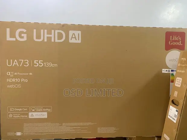 LG 55-Inch UA73 4K Smart TV with webOS & AI Concierge - 1