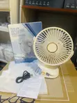 F19 6" Rechargeable Clip Fan - Silent, 360° Rotate - 2