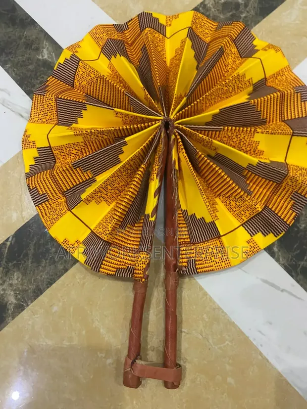 African Textile Print Hand Fans - Wholesale - 1