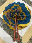 African Textile Print Hand Fans - Wholesale - 2